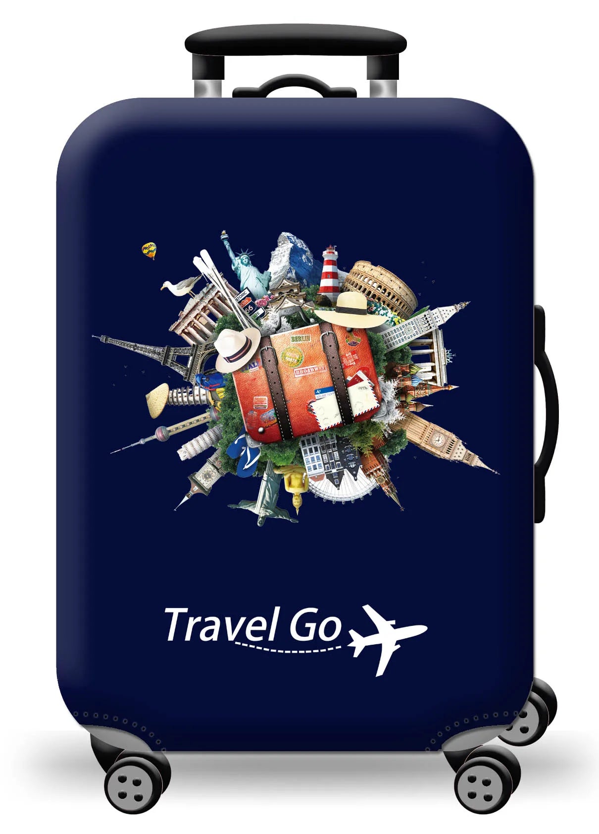 Housse de protection pour valise à roulette cabine ou XL motif 1