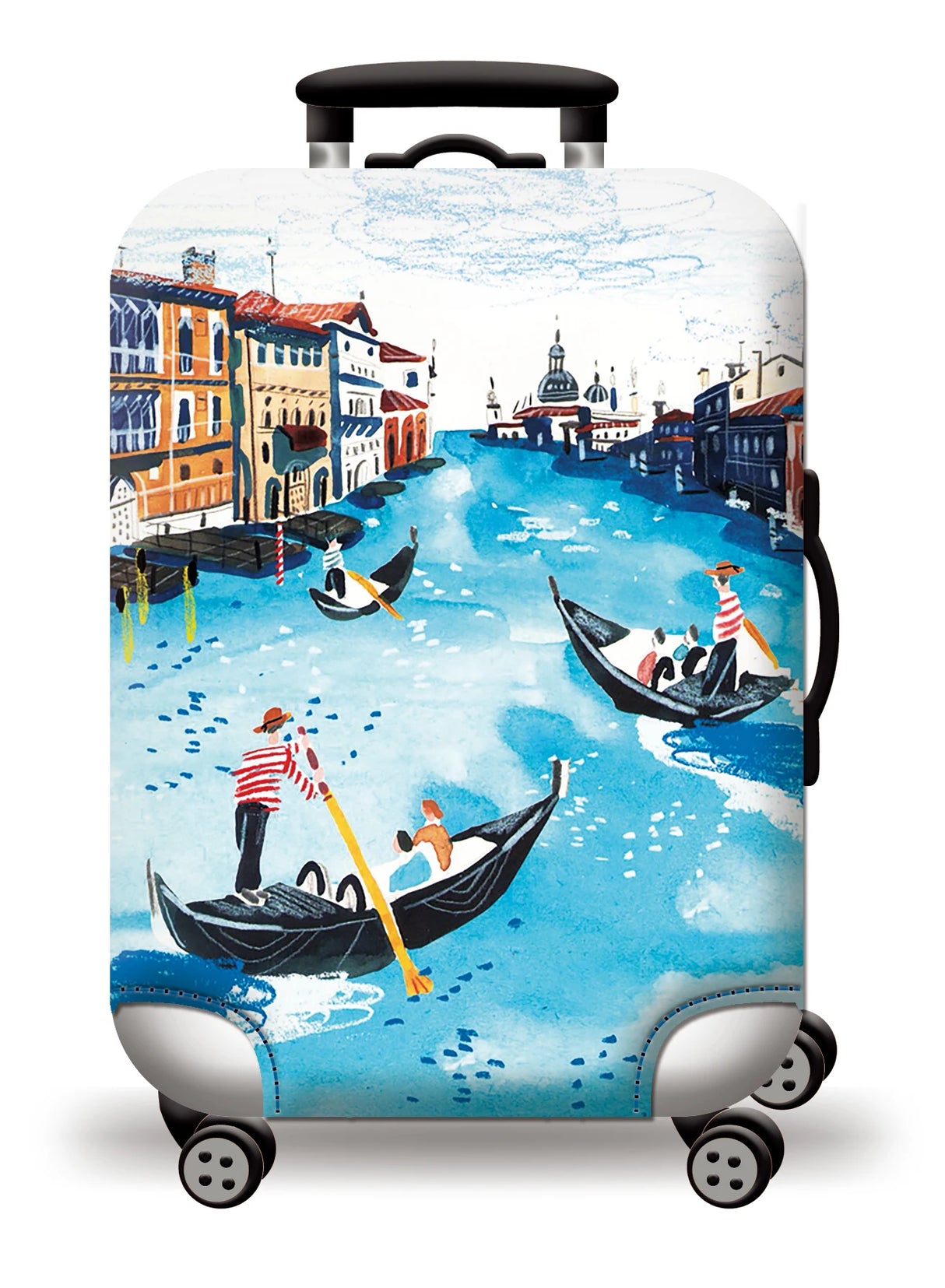 Housse de protection pour valise à roulette cabine ou XL motif venise