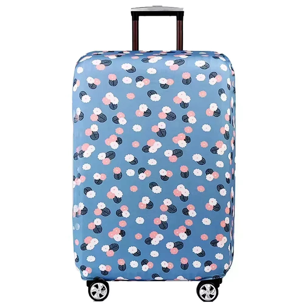 Housse de protection pour valise à roulette cabine ou XL motif fleur