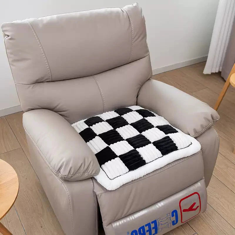 Tapis couvre fauteuil épais, matelassé et antidérapant - résistant aux griffures noir