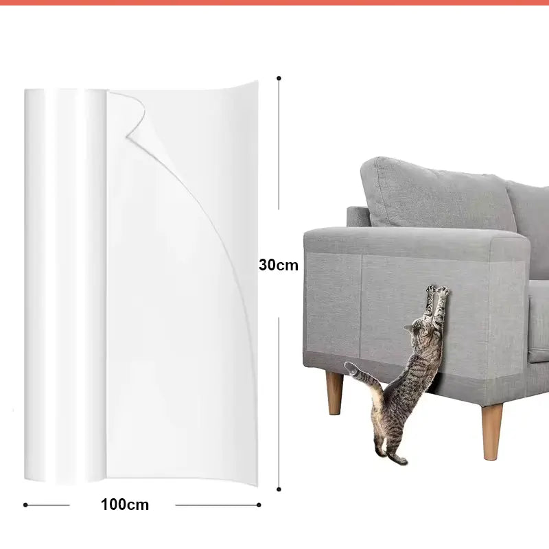 Film protecteur anti-griffes pour canapé et meubles transparent 30*100cm