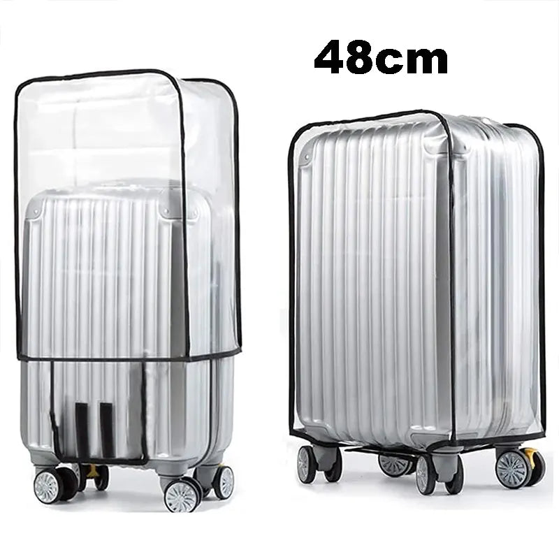 Housse de protection pour valise à roulette transparente et imperméable 48cm