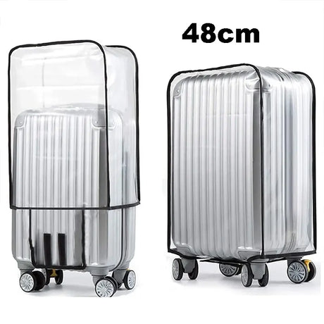Housse de protection pour valise à roulette transparente et imperméable 48cm