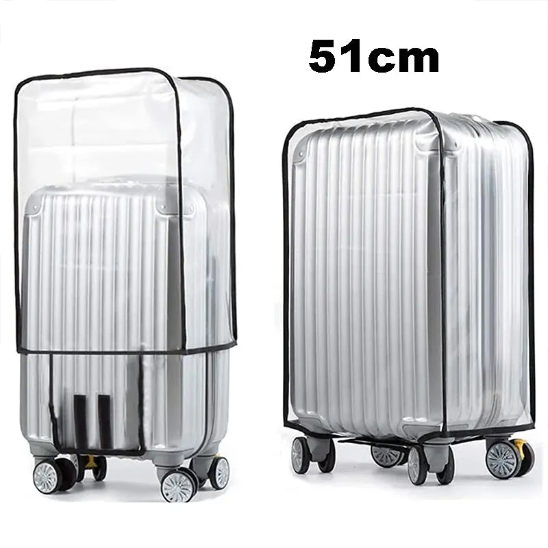 Housse de protection pour valise à roulette transparente et imperméable 51cm