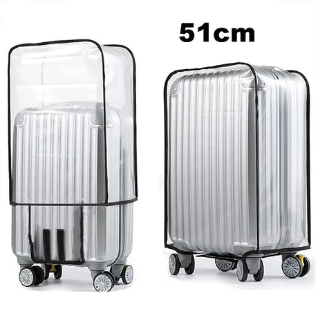 Housse de protection pour valise à roulette transparente et imperméable 51cm
