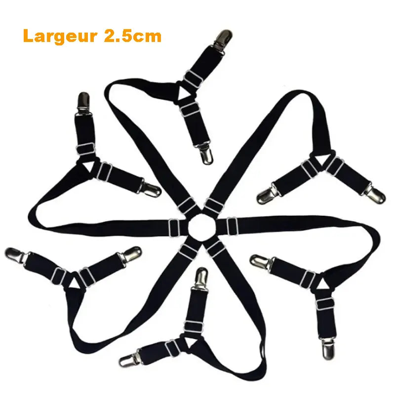 Attaches élastiques pour housses de canapé anti glisse
