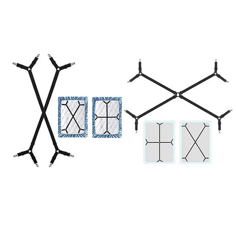 Fixateurs universels pour housses de canapé – Sangles élastiques croisés
