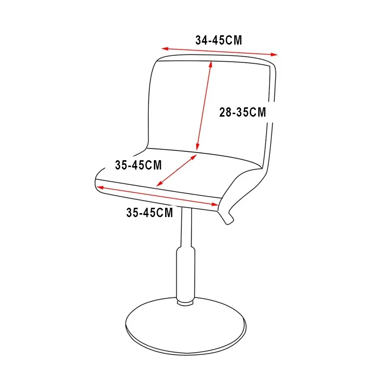 Guide des tailles housse de chaise de bar