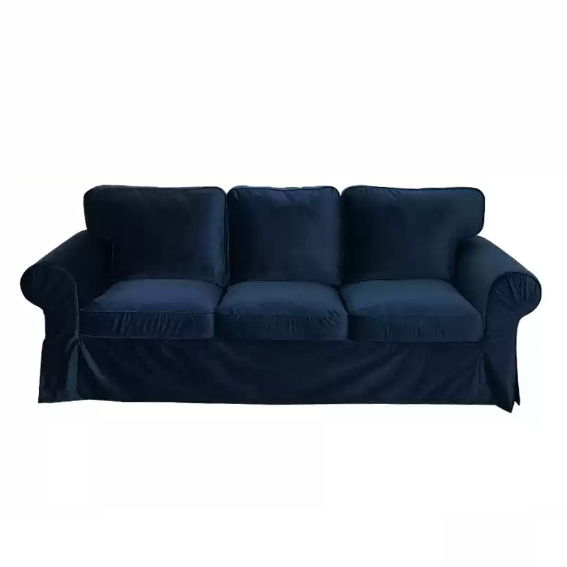 Housse canapé IKEA EKTORP luxe haut de gamme velours bleue marine