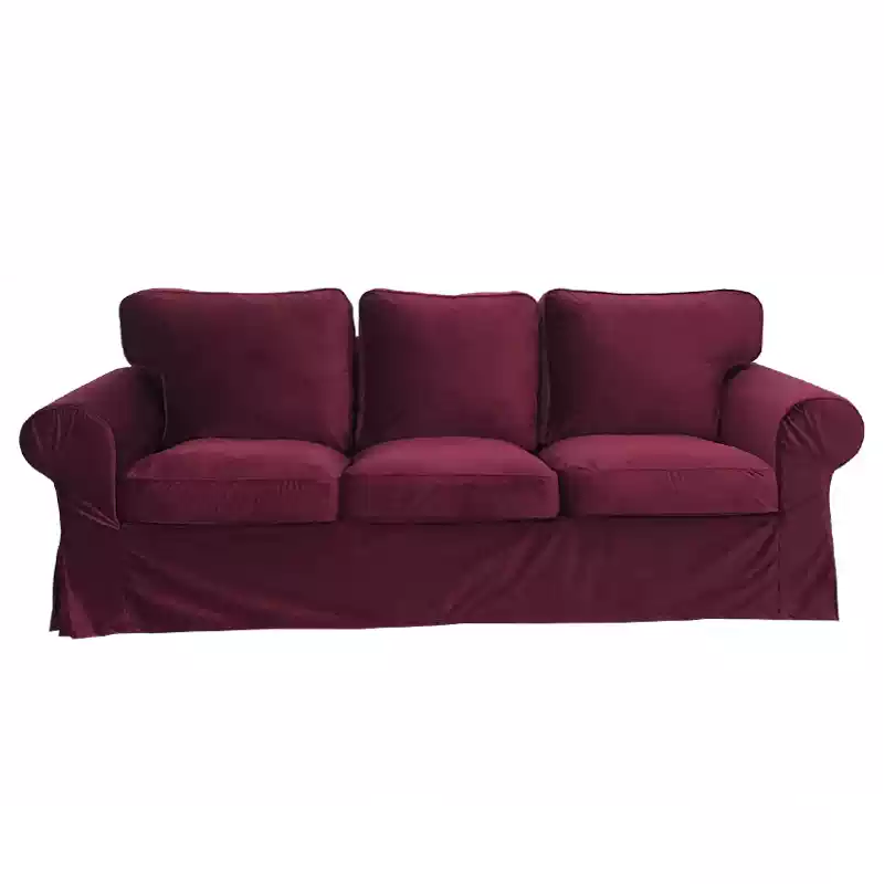 Housse canapé IKEA EKTORP luxe haut de gamme velours bordeaux