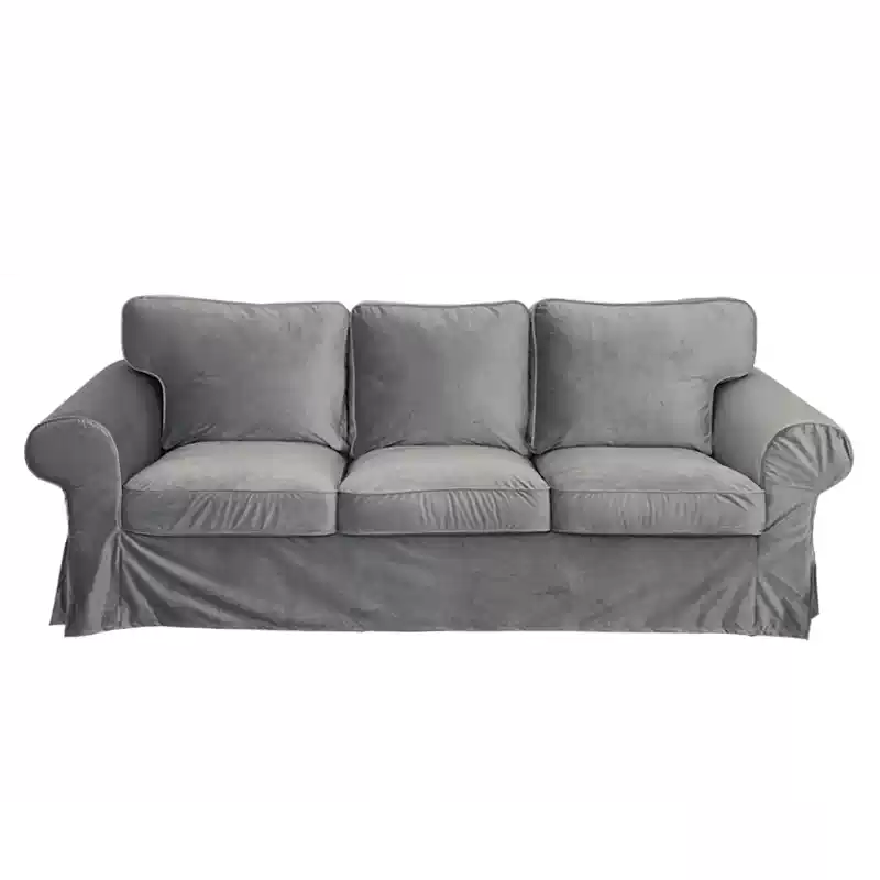 Housse canapé IKEA EKTORP luxe haut de gamme velours gris