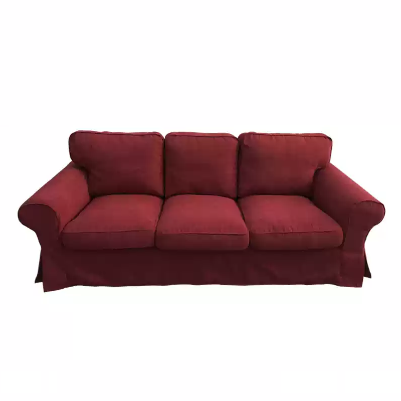 Housse canapé IKEA EKTORP luxe velours strié renforcé bordeaux