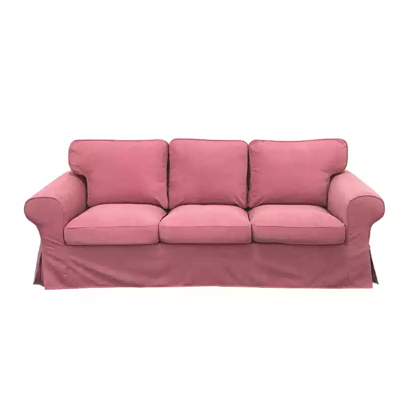 Housse canapé IKEA EKTORP luxe velours strié renforcé rose barbie