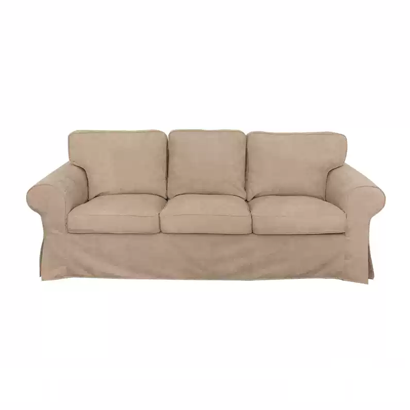 Housse canapé IKEA EKTORP velours strié renforcé crème