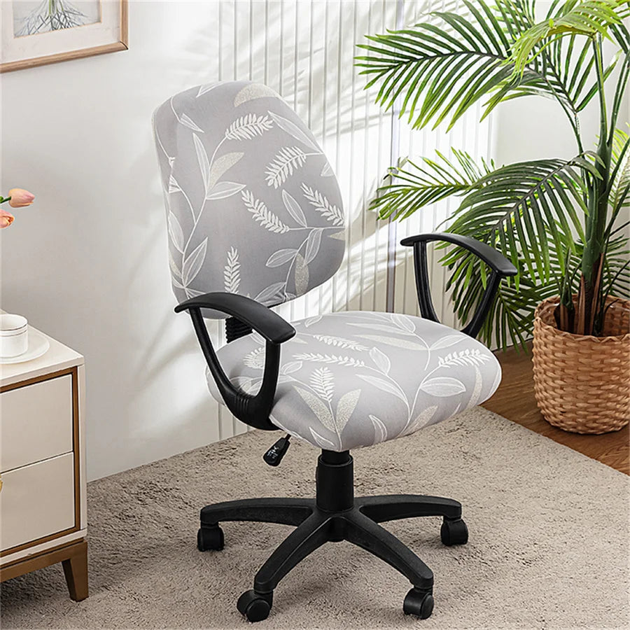Housse de chaise de bureau extensible moderne tissu imprimé motif 7