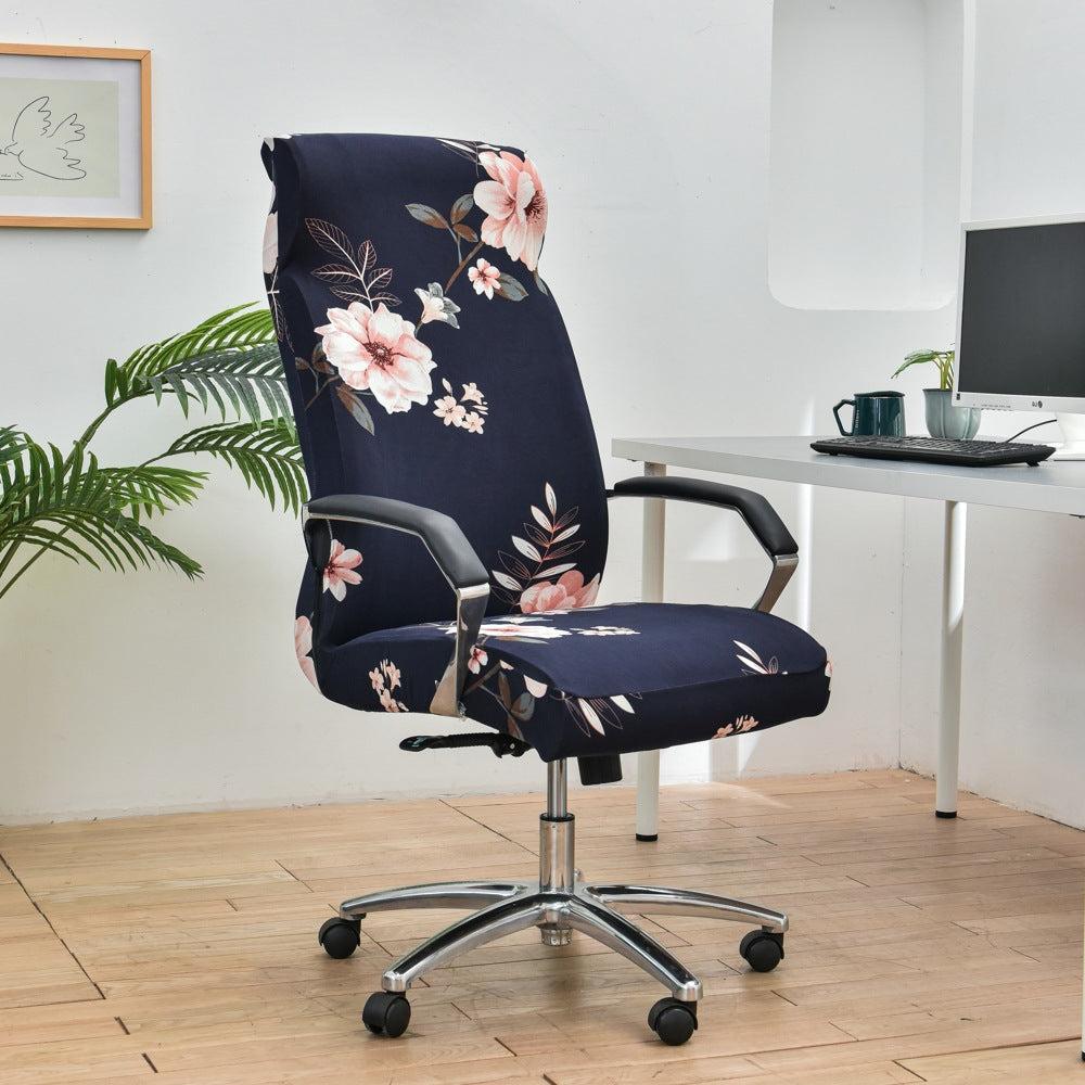 Housse de chaise de bureau motif floral