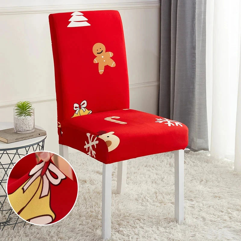Housse de chaise de salle à manger spécial noël motif 12