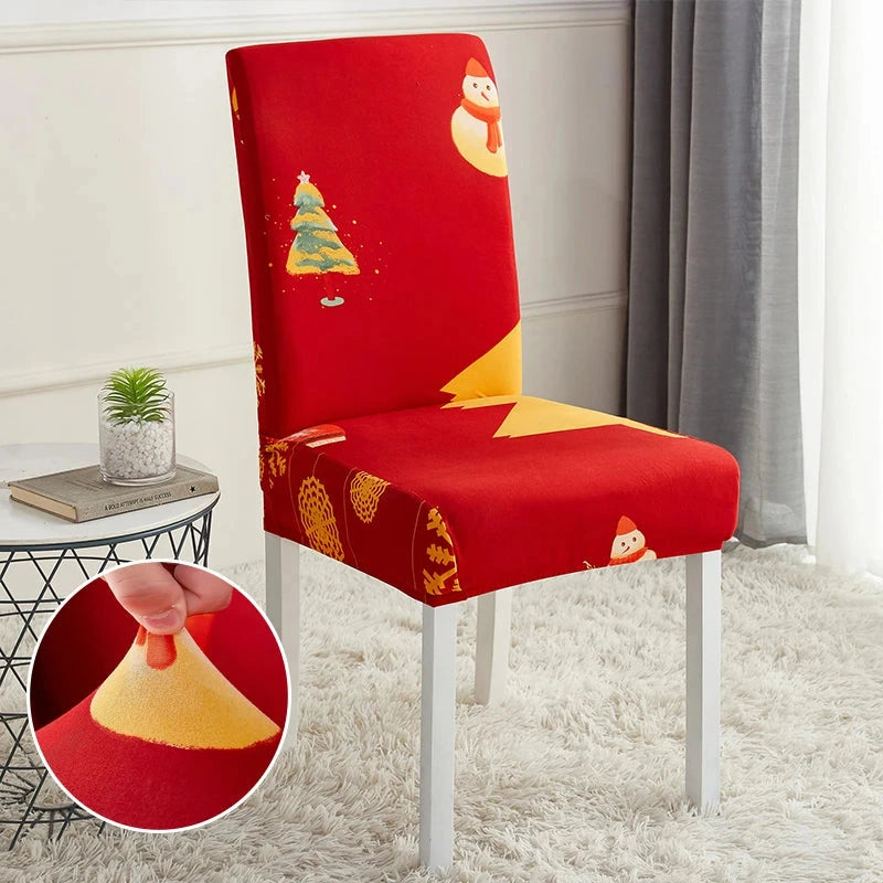 Housse de chaise de salle à manger spécial noël motif 13