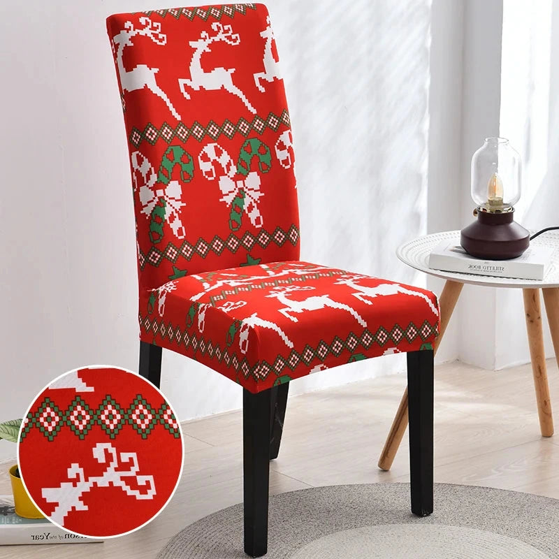 Housse de chaise de salle à manger spécial noël motif 7