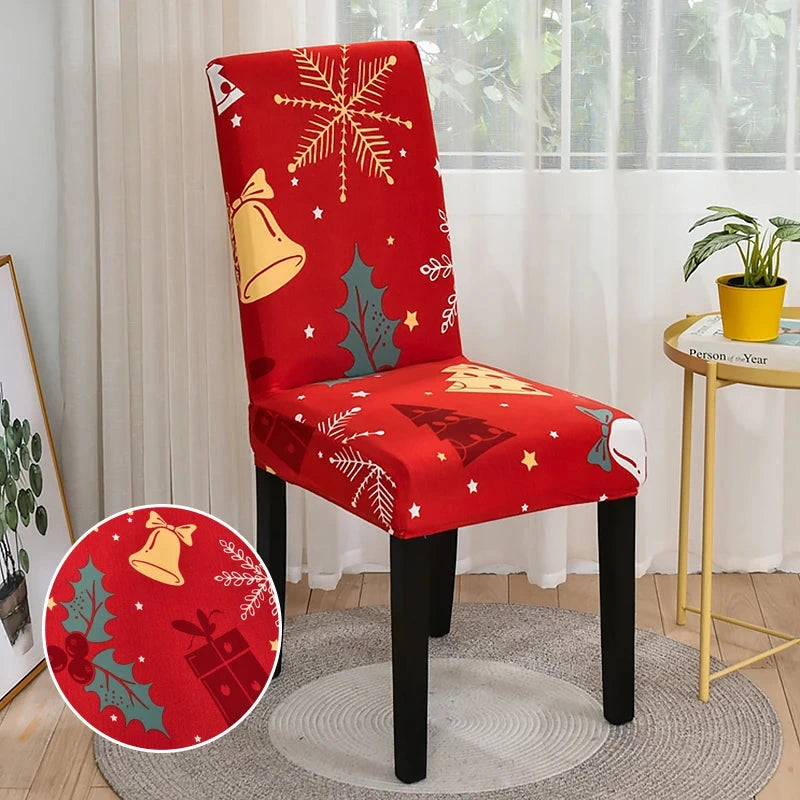 Housse de chaise de salle à manger spécial noël motif 8