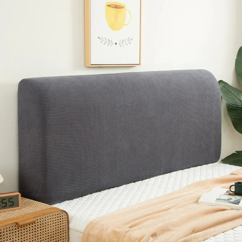 Housse de tête de lit extensibles en microfibres gris