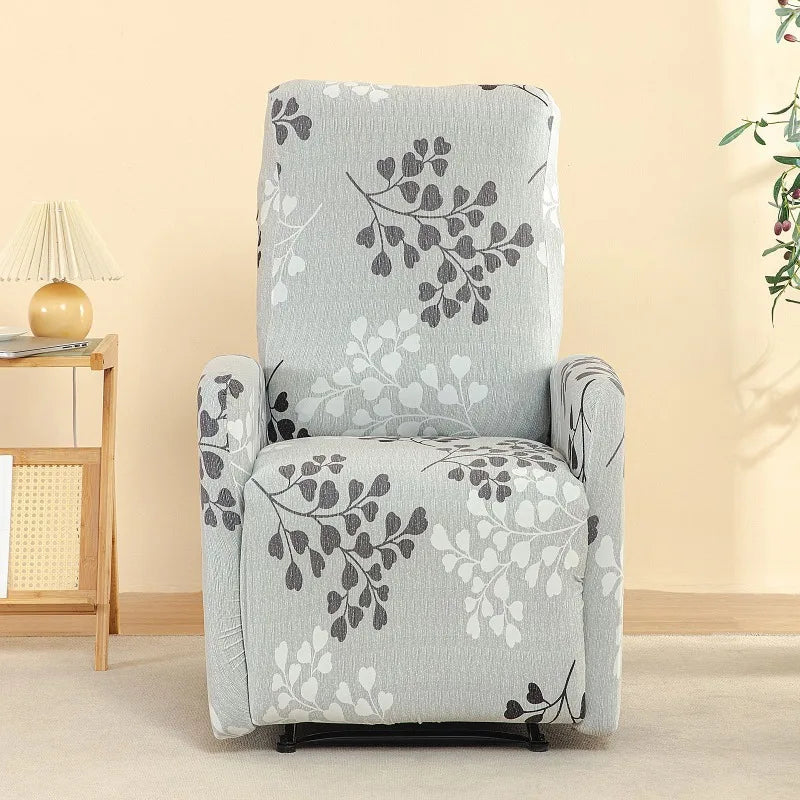 Housse fauteuil relax relevable électrique dossier long motif imprimé 5 face