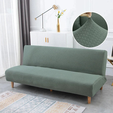 Housse pour canapé-lit, clic-clac, canapé sans accoudoirs vert matcha