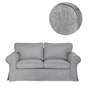 Housse pour canapé IKEA EKTORP 2 places gris clair