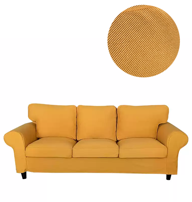 Housse pour canapé IKEA EKTORP 3 places pur coton ocre tissu