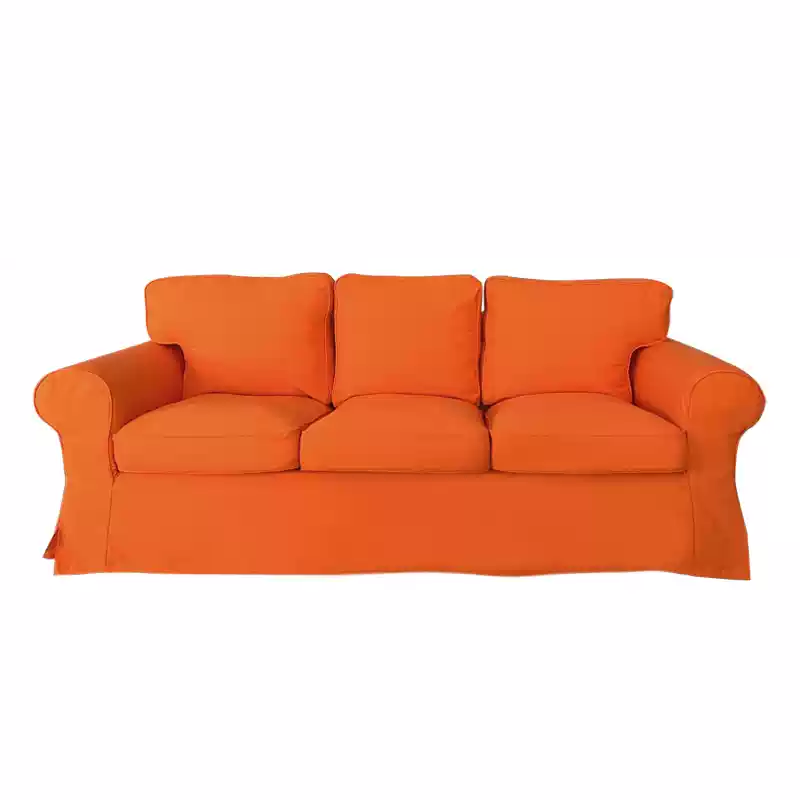 Housse pour canapé IKEA EKTORP 3 places pur coton orange