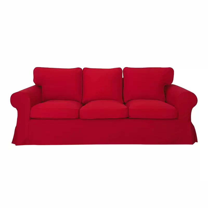 Housse pour canapé IKEA EKTORP 3 places pur coton rouge