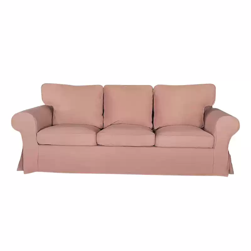 Housse pour canapé IKEA EKTORP 3 places pur coton saumon