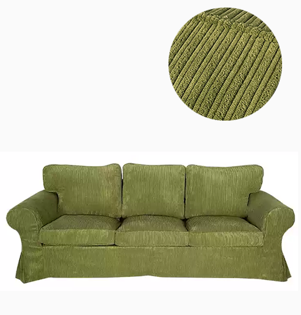 Housse pour canapé IKEA EKTORP haut de gamme velours côtelé vert tissu
