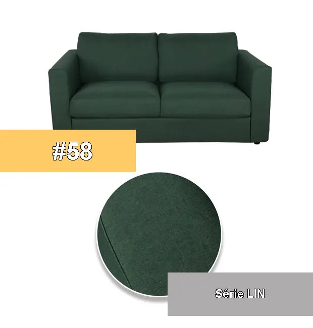 Housse pour canapé IKEA VIMLE personnalisable lin vert