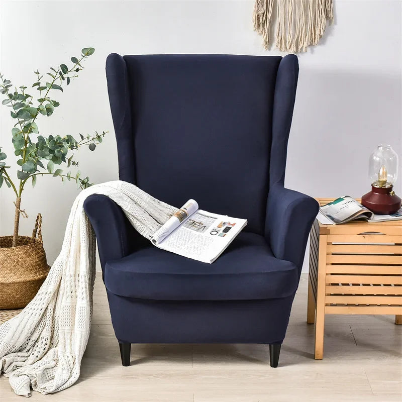 Housse pour fauteuil IKEA Strandmon lycra bleue marine