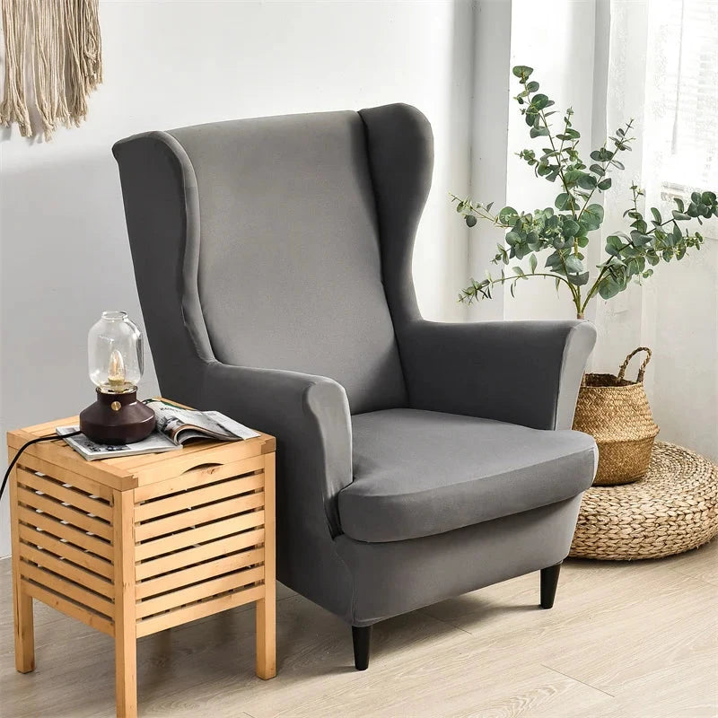 Housse pour fauteuil IKEA Strandmon lycra gris