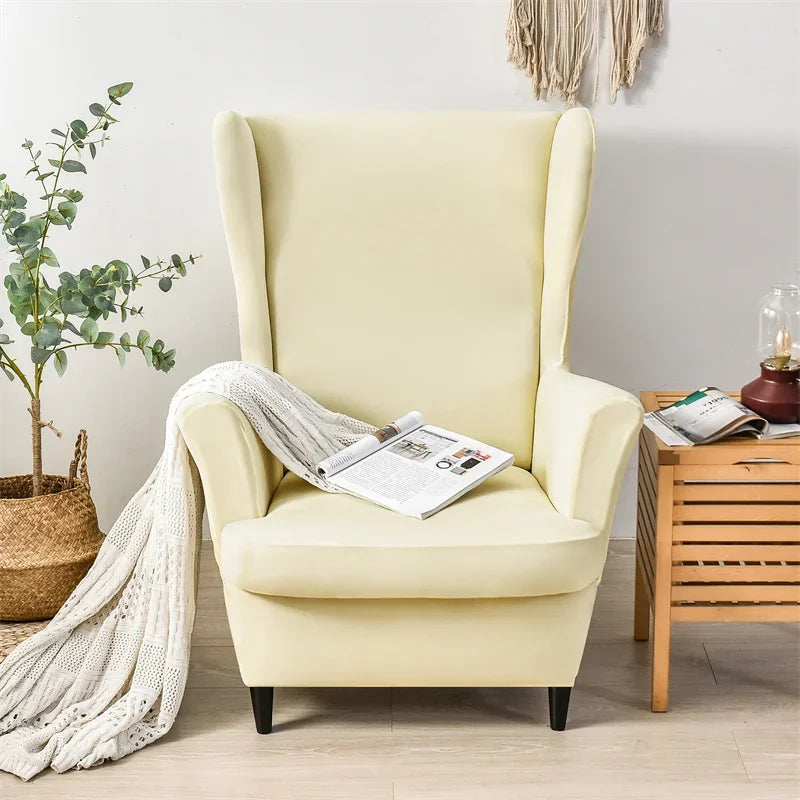 Housse pour fauteuil IKEA Strandmon lycra ivoire