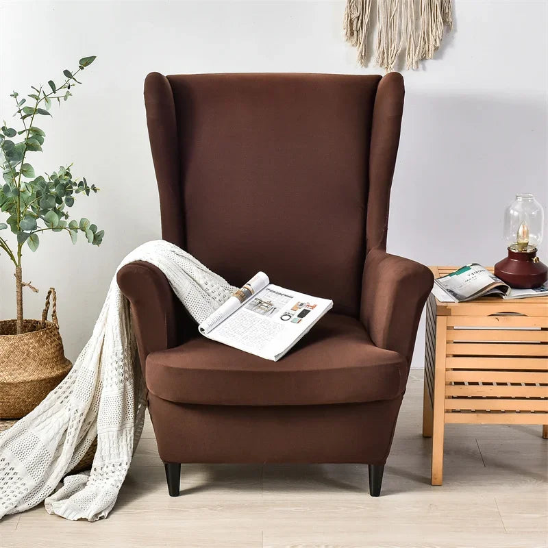 Housse pour fauteuil IKEA Strandmon lycra marron