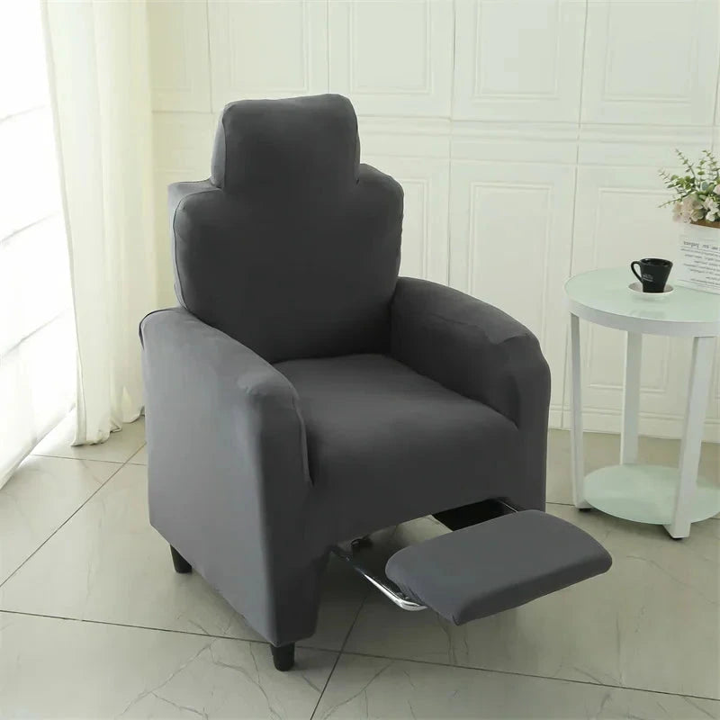 Housse pour fauteuil relax avec repose pieds électrique lycra extensible