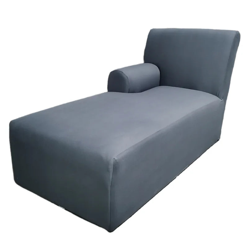 Housse pour méridienne avec accoudoir, chaise longue en lycra extensible