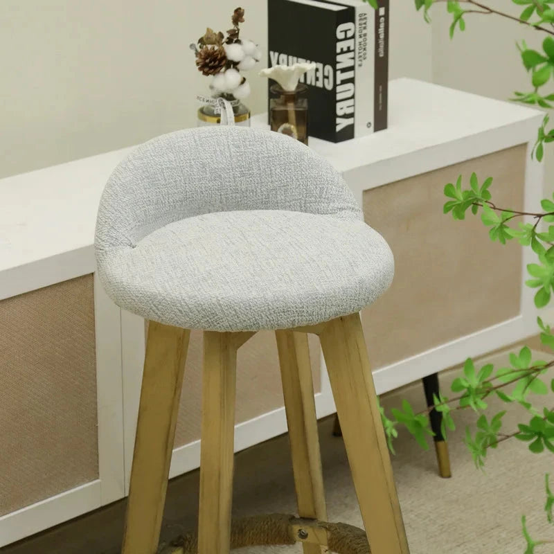 Housse pour tabouret haut de bar avec petit dossier