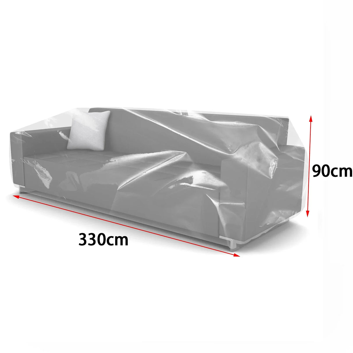 Housse protection grand canapé plastique transparent 100% imperméable