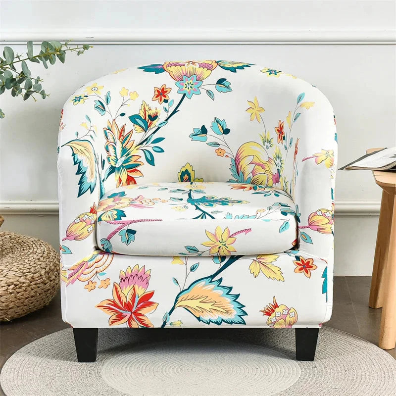 Housse de fauteuil cabriolet extensible motif floral