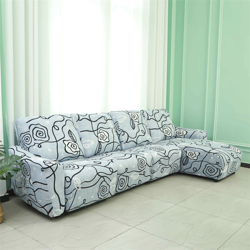 Housses pour canapé d'angle relax inclinable avec méridienne motif 5