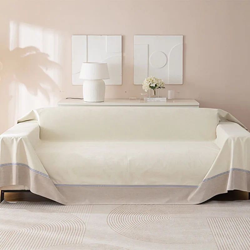 Jeté de canapé souple 100% imperméable, antidérapant et anti griffes beige