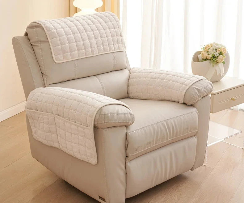 Pad antidérapant de protection pour fauteuil et canapé beige