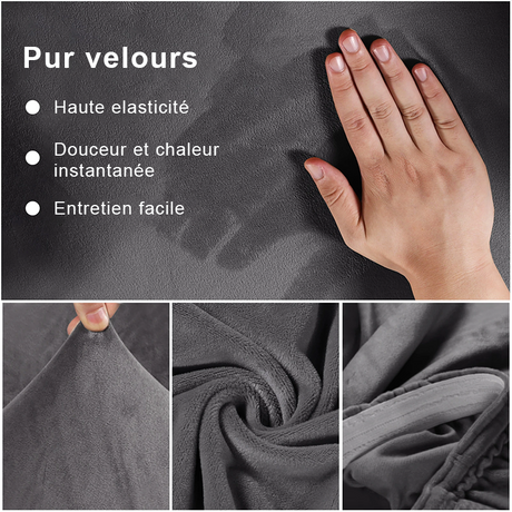 zoom velours extensible noir premium