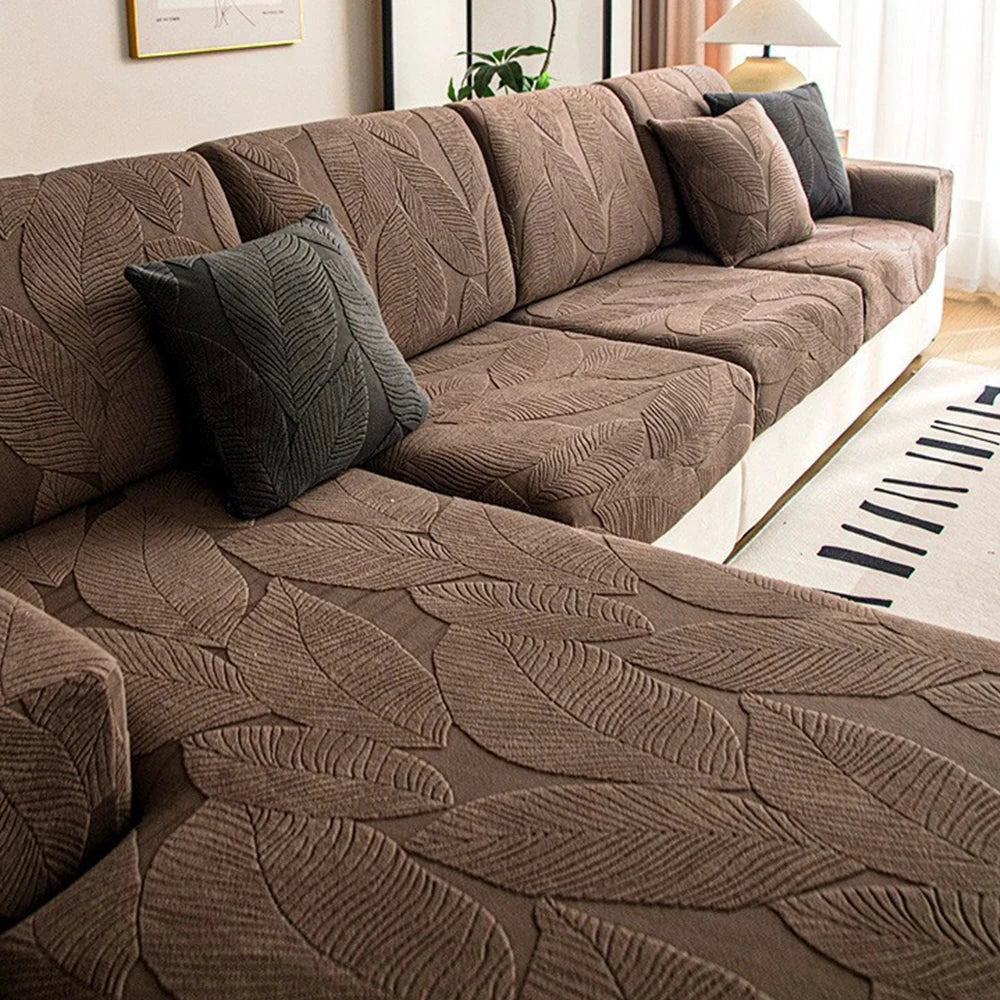 Housse de coussin pour canapé velours hibiscus déperlant nouveaux modèle 2025