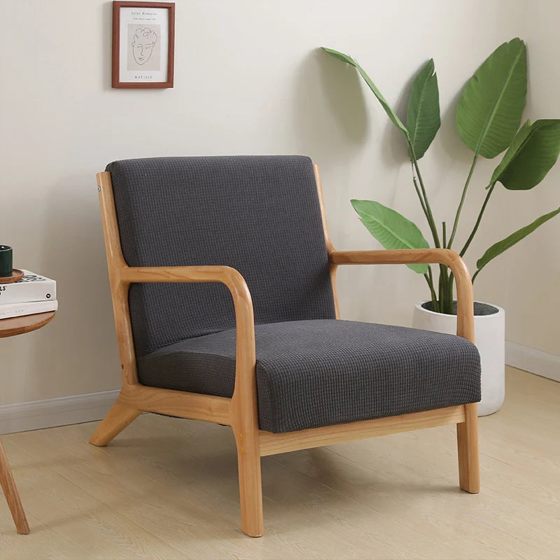 Housse de fauteuil scandinave gris foncé
