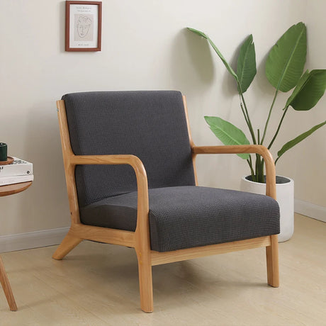 Housse de fauteuil scandinave gris foncé